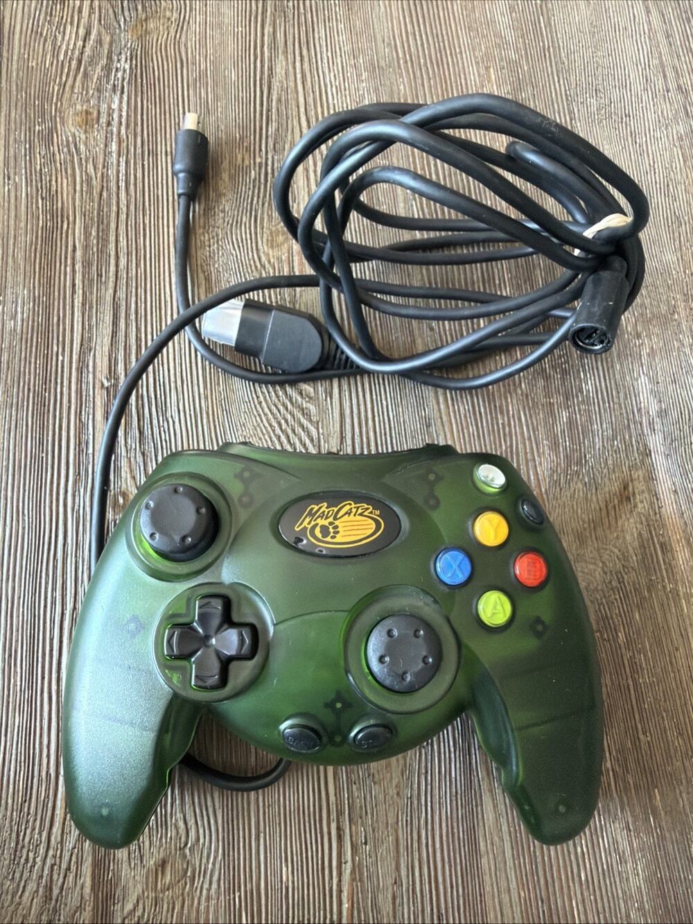 Mad Catz Wired Controller Original Xbox Green Transparent tested